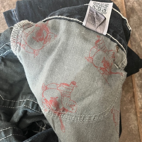 Authentic True Religion Jeans Basic Straight W/Flaps Natural rn#112790 ca#57414 - Picture 8 of 9